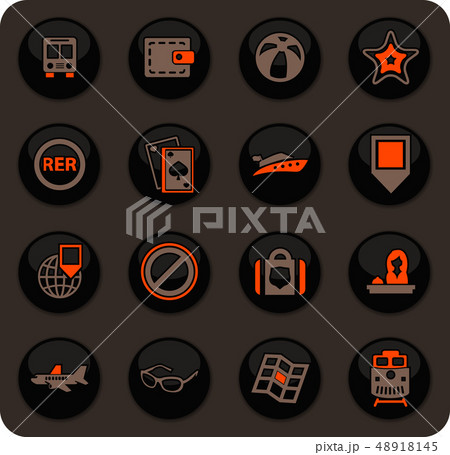 Travel icons set 48918145