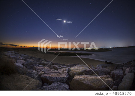 conjunction of moon and venus before sunrise 48918570