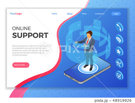 Isometric Online Customer Support 48919926