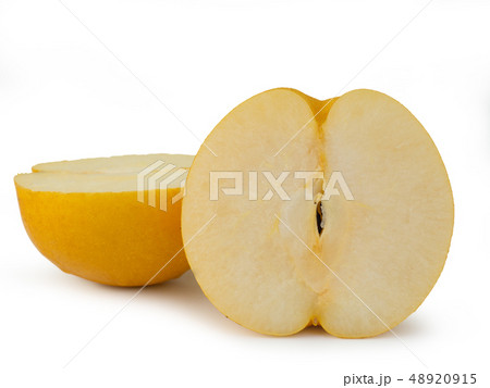 snow pear fruit on white background. 48920915