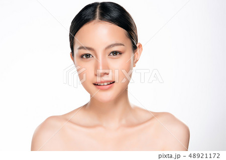 Beautiful Young asian Woman with Clean Fresh Skin Beautiful Young asian Woman with Clean Fresh Skin 48921172