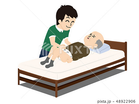 男性ヘルパーさんオムツ交換 48922906
