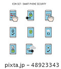 Icon collection pack mobile security concepts flat 48923343