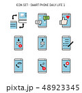 Mobile icon collection set daily lifestyle concept 48923345