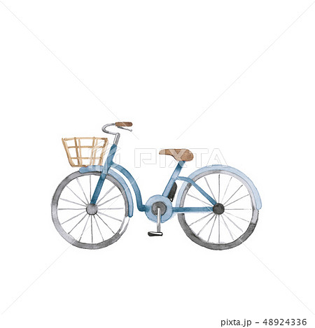 青い自転車のイラスト素材