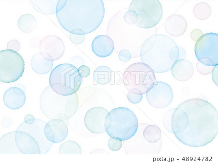 水彩 水玉 背景 テクスチャ にじみ 寒色のイラスト素材 4247