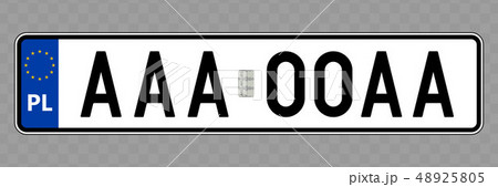 Vehicle number plate Vehicle number plate 48925805