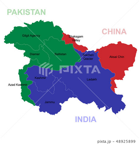Map of Kashmir is a geographical region 48925899