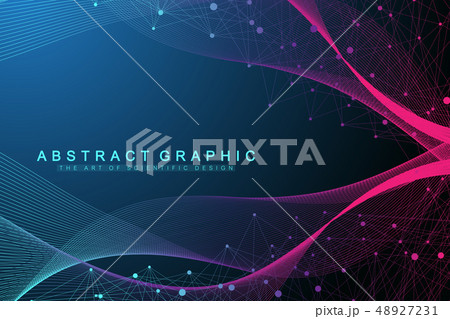Big Genomic Data Visualization. DNA helix, DNA strand, DNA Test. Molecule or atom, neurons. Abstract Big Genomic Data Visualization. DNA helix, DNA strand, DNA Test. Molecule or atom, neurons. Abstract 48927231
