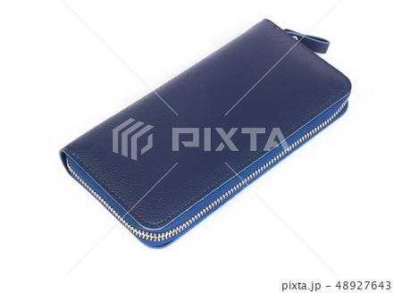 Closeup modern blue woman wallet fashion Closeup modern blue woman wallet fashion 48927643