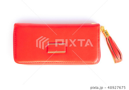 Closeup modern red woman wallet fashion Closeup modern red woman wallet fashion 48927675