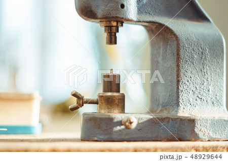 vise on the table in the workshop vise on the table in the workshop 48929644