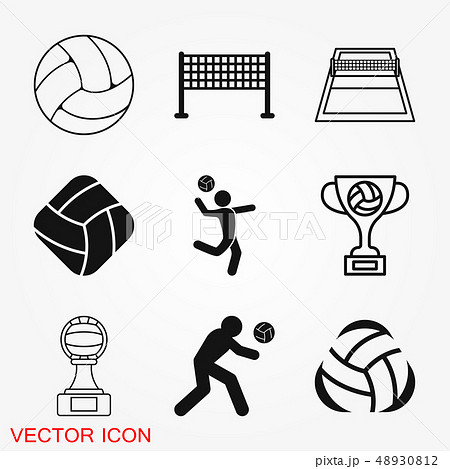 Volleyball Icon Vector Sign Symbol For Designのイラスト素材