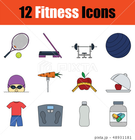 Fitness icon set 48931181