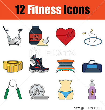 Fitness icon set 48931182