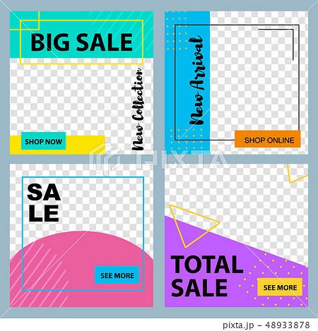 Graphic Media Template News Arrival Info Set 48933878