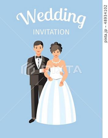 Wedding Invitation Postcard Vector Illustration Wedding Invitation Postcard Vector Illustration 48934102