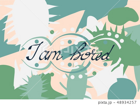 I am bored. Sadness and longing. Vector 48934257