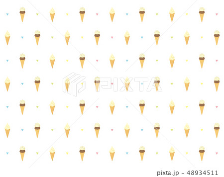 チョコレートソフトクリーム柄　01 48934511