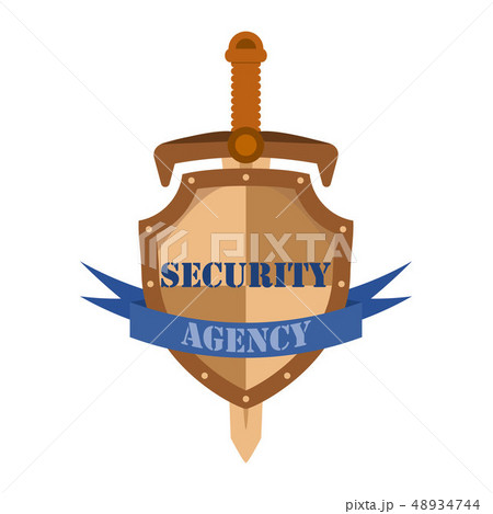 Security Agency Symbol Vector Flat Illustration Security Agency Symbol Vector Flat Illustration 48934744