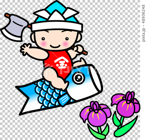 端午の節句 鯉のぼり 金太郎 男の子 菖蒲 折り紙の兜 端午の節句 鯉のぼり 金太郎 男の子 菖蒲 折り紙の兜 48936248