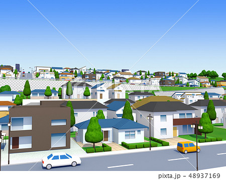 家 住まい 住宅街 住宅 街 町 家 住まい 住宅街 住宅 街 町 48937169