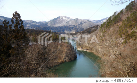 福島県只見線の鉄道 48937617