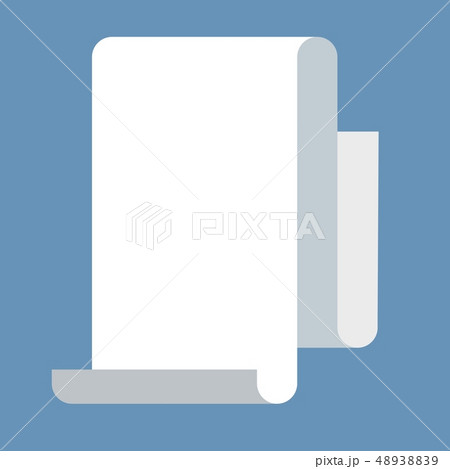 Blank scrolls of white paper 48938839