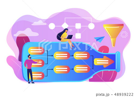 Bottleneck analysis concept vector illustration. 48939222
