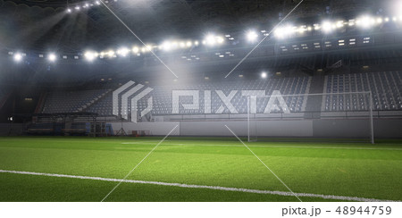 Football stadium in lights 48944759