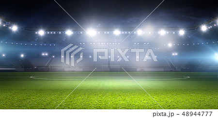 Football stadium in lights 48944777