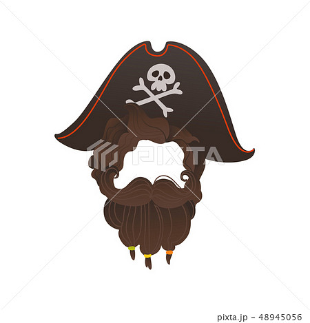 Vector pirate beard photo booth prop costume 48945056