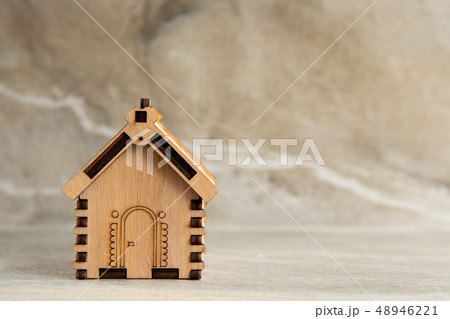 Miniature of wooden house real estate concept 48946221
