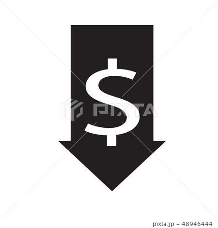 decrease icon on white background. flat style.  48946444