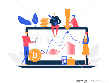 Cryptocurrency concept - flat design style colorful illustration 48946582