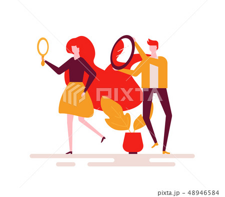 Beauty concept - colorful flat design style illustration Beauty concept - colorful flat design style illustration 48946584