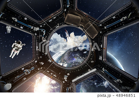 Cockpit view from International Space Station Cockpit view from International Space Station 48946851