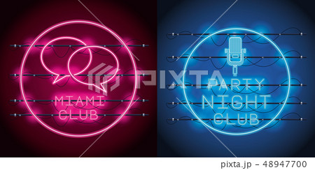 Disco party neon lights 48947700
