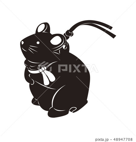 ネズミの置物のイラスト素材
