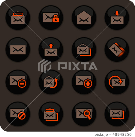 Mail icon set 48948250