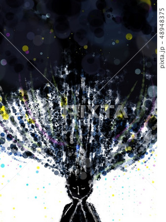 考える 人 抽象画のイラスト素材 4475