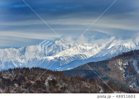 Fagaras Mountains covered in snow in late Autumn 48951603