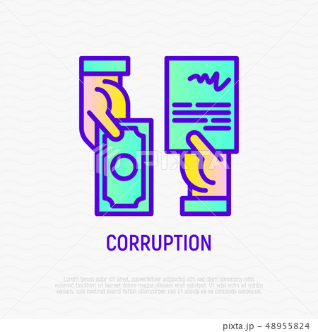 Corruption icon: agreement in exchange of money Corruption icon: agreement in exchange of money 48955824