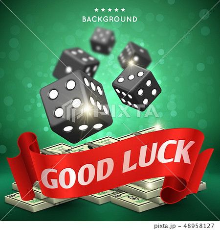 Casino dice gambling vector background. Good luck concept 48958127