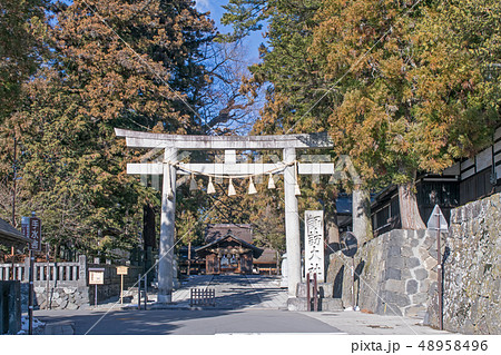 長野県 諏訪大社下社 春宮 鳥居 長野県 諏訪大社下社 春宮 鳥居 48958496