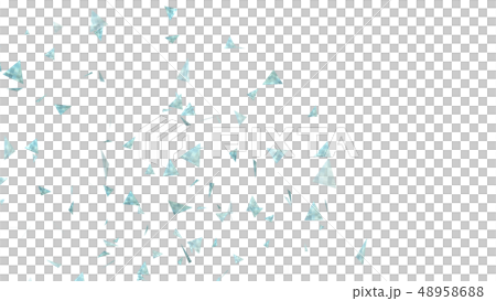 CGパーティクル　下から上に浮遊するトライアングル 48958688