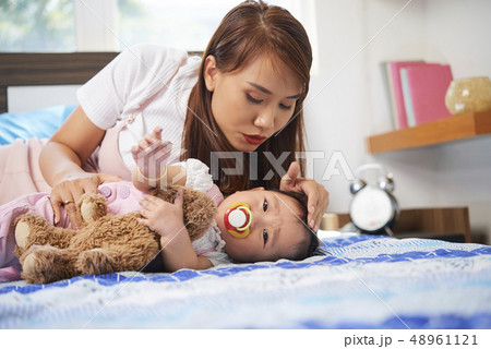 Mother and baby girl Mother and baby girl 48961121
