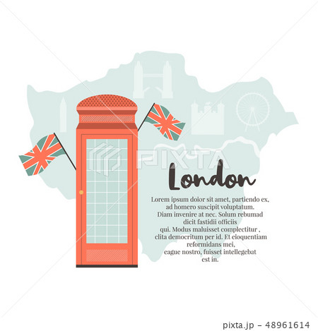 London background, design with red phone box London background, design with red phone box 48961614