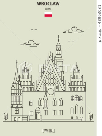 Town Hall in Wroclaw, Poland. Landmark icon 48963031