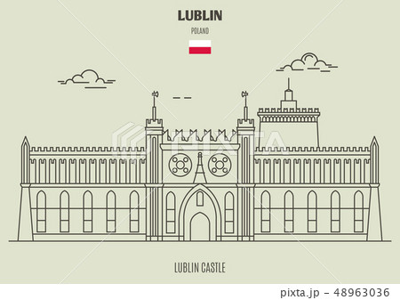 Lublin Castle in Lublin, Poland. Landmark icon 48963036